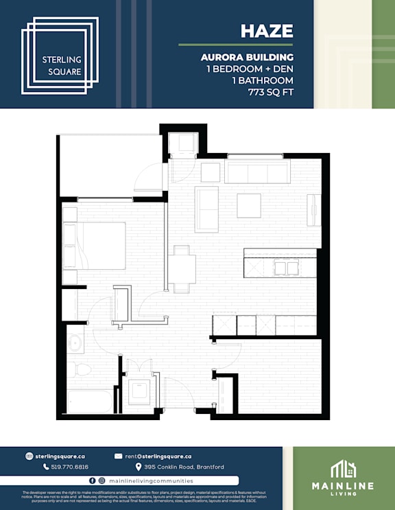 a floor plan of a bedroom apartment