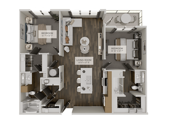 B1a Floorplan at The Union Flats at Fishers District, Fishers