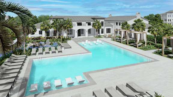 Aerial Pool View at Terrassa Luxury Apartments, Saint Augustine, 32084