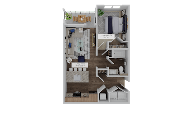 Floor Plan A1 at The Pullman Luxury Apartments, Atlanta, GA