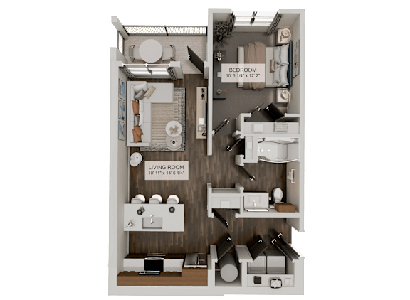Floor Plan  A1 Floor Plan at Velara Luxury Apartments, Ponte Vedra Beach, Florida