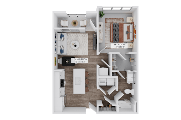 Floor Plan  The Falcon A1C Floorplan at The Stadler Luxury Apartments, Bradenton, FL 34210