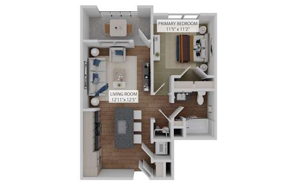 1 bed 1 bath C at Stack at Wheat Ridge Apartments, Wheat Ridge