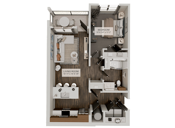 Floor Plan  A1P Floor Plan at Velara Luxury Apartments, Ponte Vedra Beach