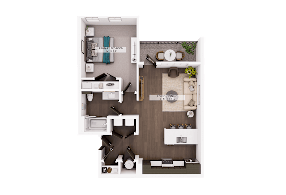 Floor Plan  A2 Floor plan at Switch Luxury Apartments, Colorado Springs, Colorado