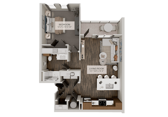 A2 Floor Plan at Heritage on Hover Apartments, Longmont, Colorado