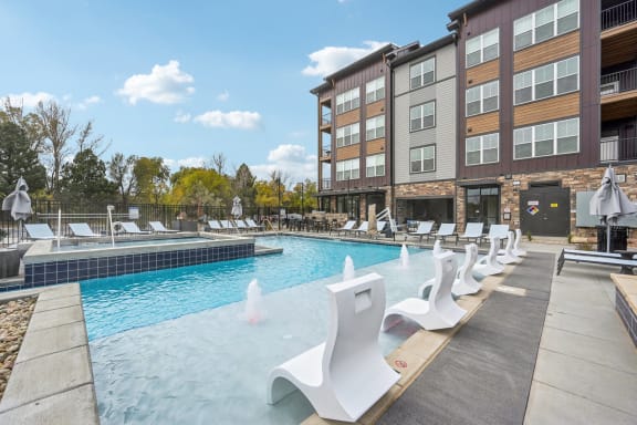 the swimming pool at The Quarry Luxury Apartment Homes, Fort Collins, Colorado