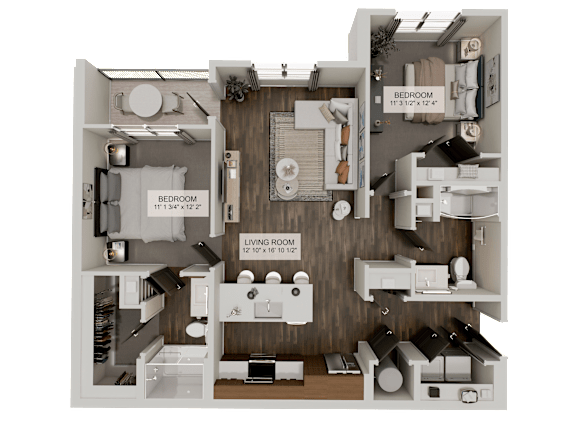 Floor Plan  B1 Floor Plan at Velara Luxury Apartments, Ponte Vedra Beach, 32081