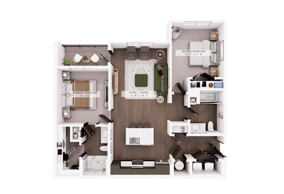 Floor Plan  B1 Floor plan at Switch Luxury Apartments, Colorado Springs, CO, 80921