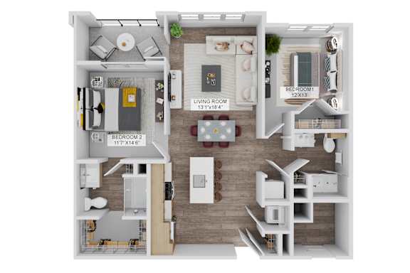 Floor Plan  The Legacy B1 Floorplan at The Stadler Luxury Apartments, Bradenton, Florida