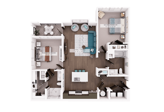 Floor Plan  B1a Floor plan at Switch Luxury Apartments, Colorado Springs, CO