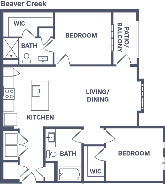 B1a Floor Plan at Notch66, Longmont, CO, 80504