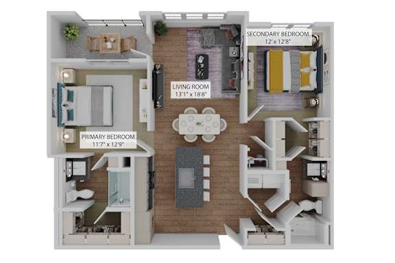 2 bed 2 bath A at Stack at Wheat Ridge Apartments, Colorado, 80033