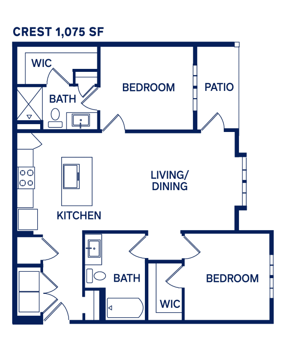 B1b Crest Floor Plan at Drift, Daytona Beach, FL, 32117