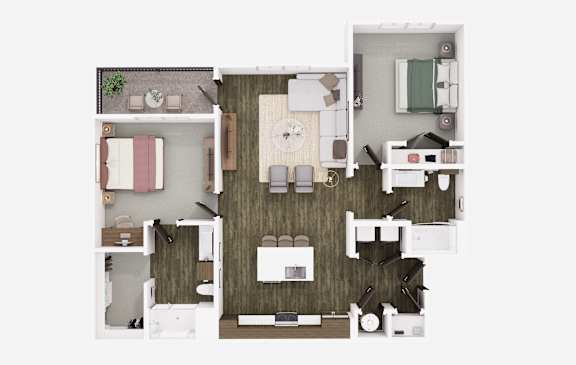2 bed 2 bath B at Stack at Wheat Ridge Apartments, Wheat Ridge, CO, 80033