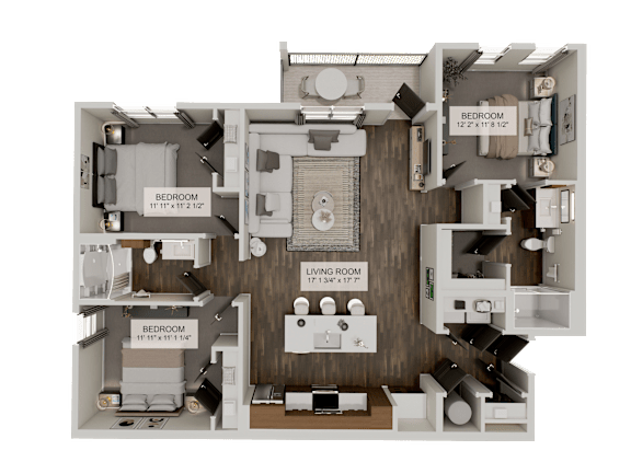 C2 Floor Plan at Velara Luxury Apartments, Florida, 32081