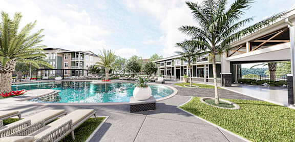 Swimming Pool at Verity Luxury Apartment Homes Apartments, FL, 32960