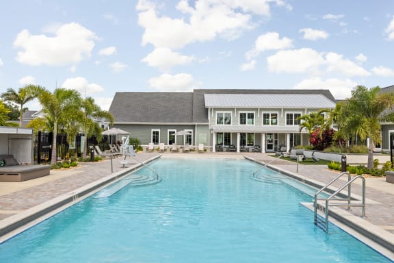the swimming pool at Palm Grove in Ellenton, FL 34222