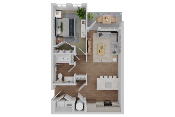 1 bed 1 bath A1 Floor Plan at Standard441, Lady Lake, FL