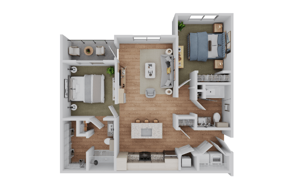 2 bed 2 bath B1 Floor Plan at Standard441, Florida