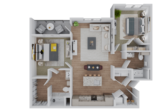 2 bed 2 bath B2 Floor Plan at Standard441, Lady Lake, 32159