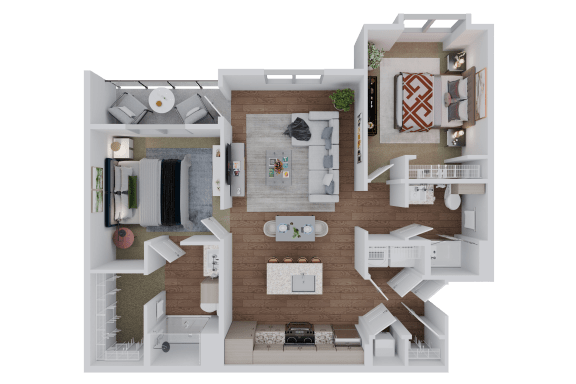 2 bed 2 bath B2a Floor Plan at Standard441, Lady Lake Florida