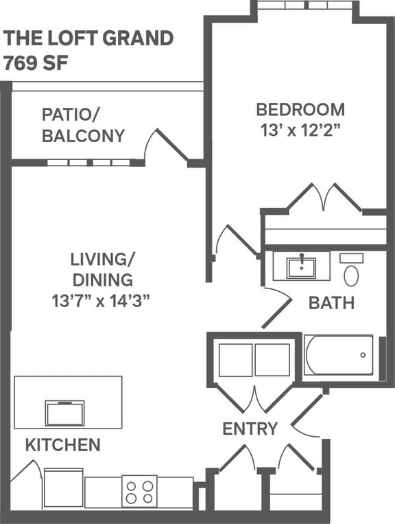 LOFT GRAND Floorplan at The Garrison, Fountain