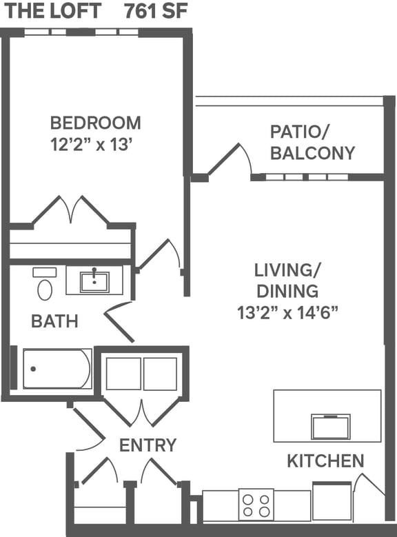 LOFT Floorplan at The Garrison, Fountain Colorado