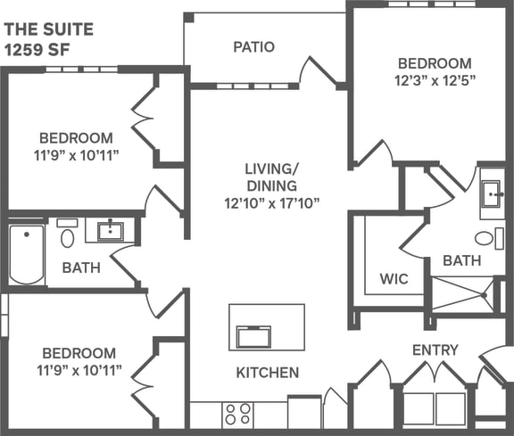 SUITE Floorplan at The Garrison, Fountain