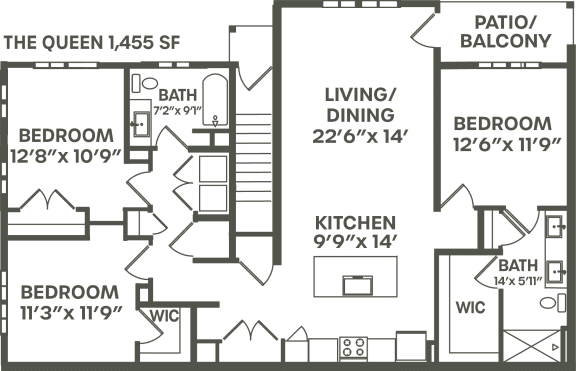 Floor Plan  Queen Floor Plan at Palm Grove, Ellenton, FL