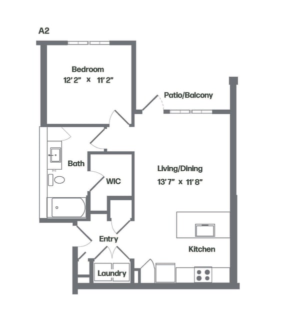 A2 Floor Plan at Watermark at Urban Blu, Panama City Beach, FL