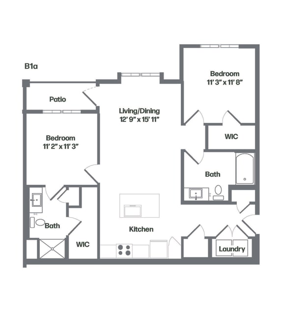 Floor Plan  B1a Floor Plan at Watermark at Urban Blu, Panama City Beach, Florida