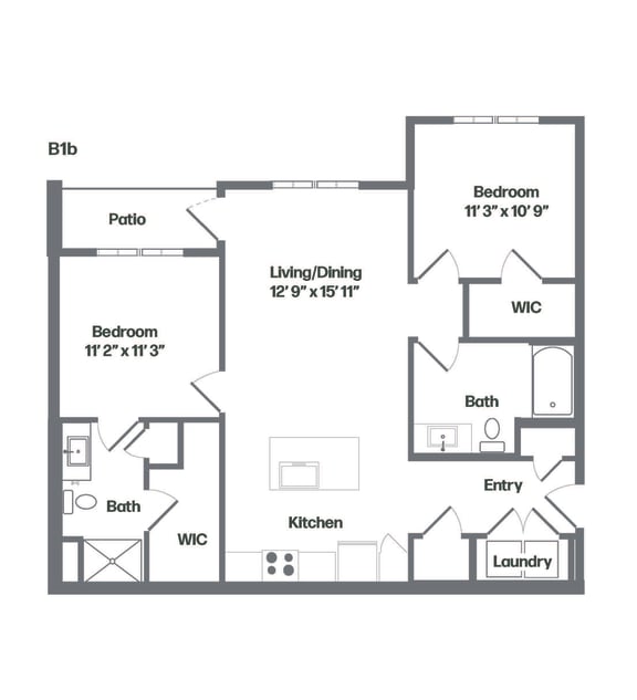 Floor Plan  B1b Floor Plan at Watermark at Urban Blu, Panama City Beach