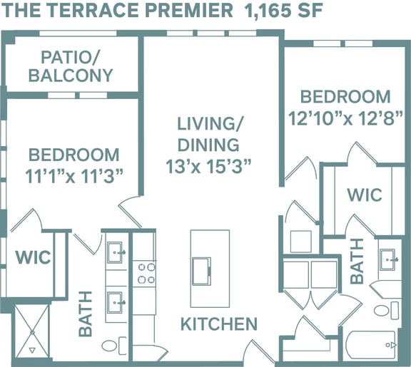 Floor Plan  The Terrace Premier Floorplan 1165 sf at The Quarry, Colorado, 80526?