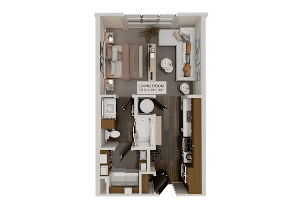 studio 1 bath at Stack at Wheat Ridge Apartments, Wheat Ridge, Colorado