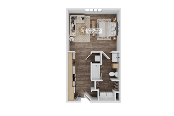 Floor Plan  a studio layout in Bradenton, FL