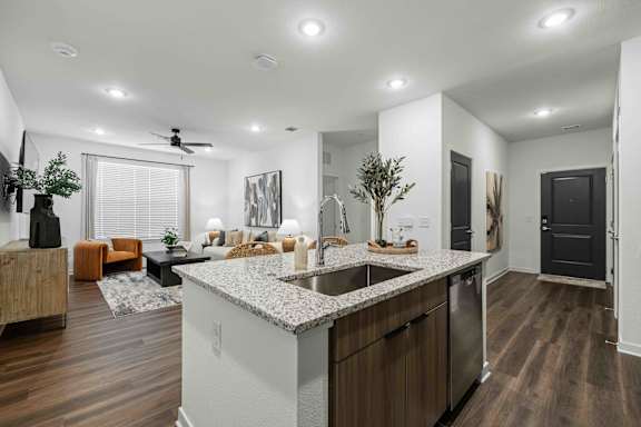 Stainless Steel Sink at Terrassa Luxury Apartments, Florida, 32084