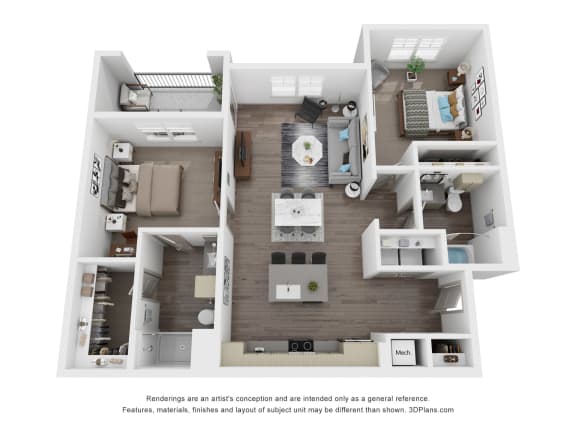 B2 Floor Plan B2 Floor Plan at The Maddox, Arizona