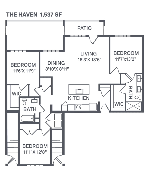 The Haven Floor Plan at The BLVD at Wilson Crossings, Michigan, 49418