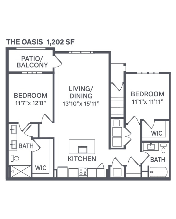 The Oasis Floor Plan at The BLVD at Wilson Crossings, Michigan, 49418