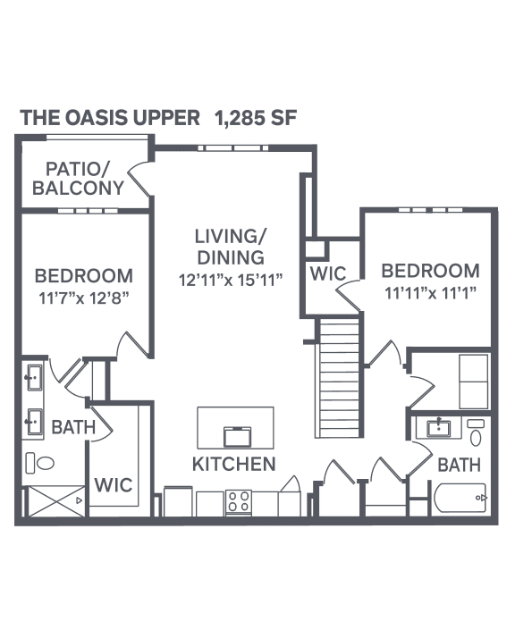 Floor Plan  The Oasis Upper Floor Plan at The BLVD at Wilson Crossings, Michigan