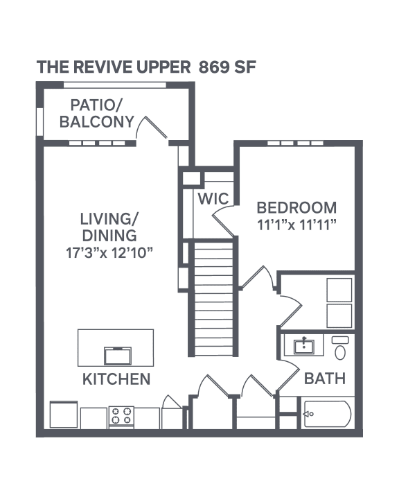 Floor Plan  The Revive Upper Floor Plan at The BLVD at Wilson Crossings, Wyoming, 49418