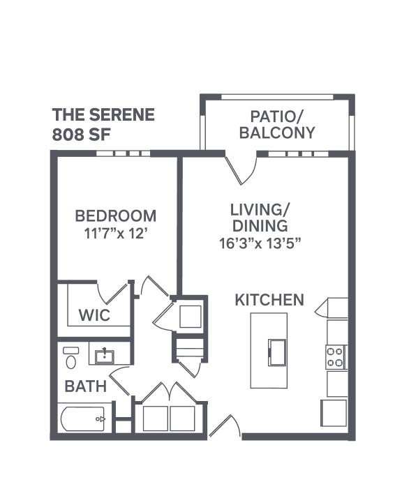 The Serene Floor Plan at The BLVD at Wilson Crossings, Wyoming Michigan
