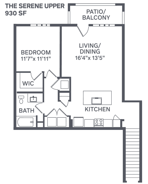 The Serene  Upper Floor Plan at The BLVD at Wilson Crossings, Wyoming