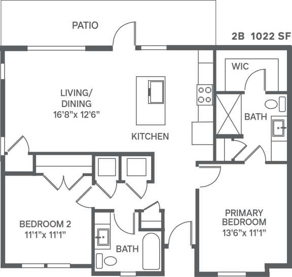 2B Floor Plan at Citadel at Castle Pines, Castle Pines, CO, 80108