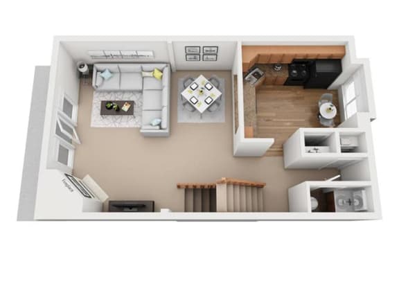 Two Bedroom luxury Townhome With Garage at Holiday Park Apartments, Pittsburgh, PA