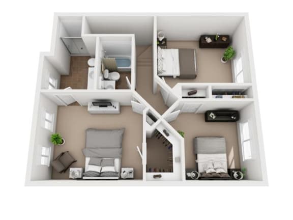 Three Bedroom Townhome With Garage at Holiday Park Apartments, Pittsburgh, Pennsylvania