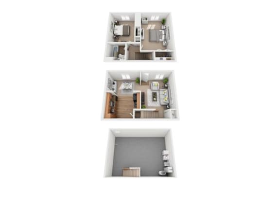 Two Bedroom Townhome with Basement at Holiday Park Apartments, Pittsburgh, 15239