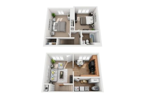 Two Bedroom Townhome with Utility Room at Holiday Park Apartments, Pittsburgh, PA