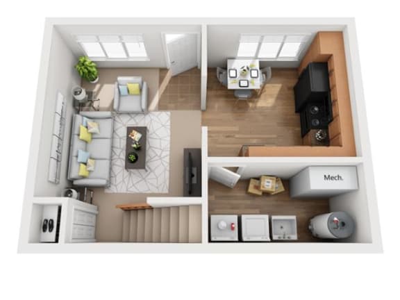 Two Bedroom Townhome with Utility Room at Holiday Park Apartments, Pennsylvania, 15239